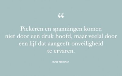 Piekeren en spanningen komen niet door een druk hoofd